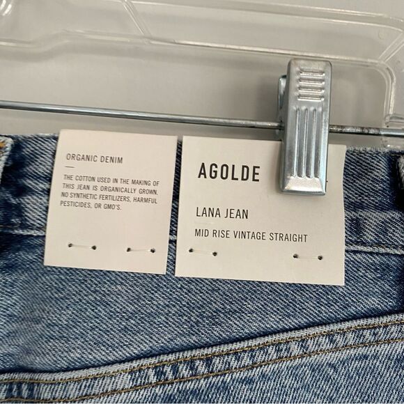 AGOLDE Lana Mid Rise Vintage Straight Jean in Backdrop Size 24 NWT - Picture 7 of 11